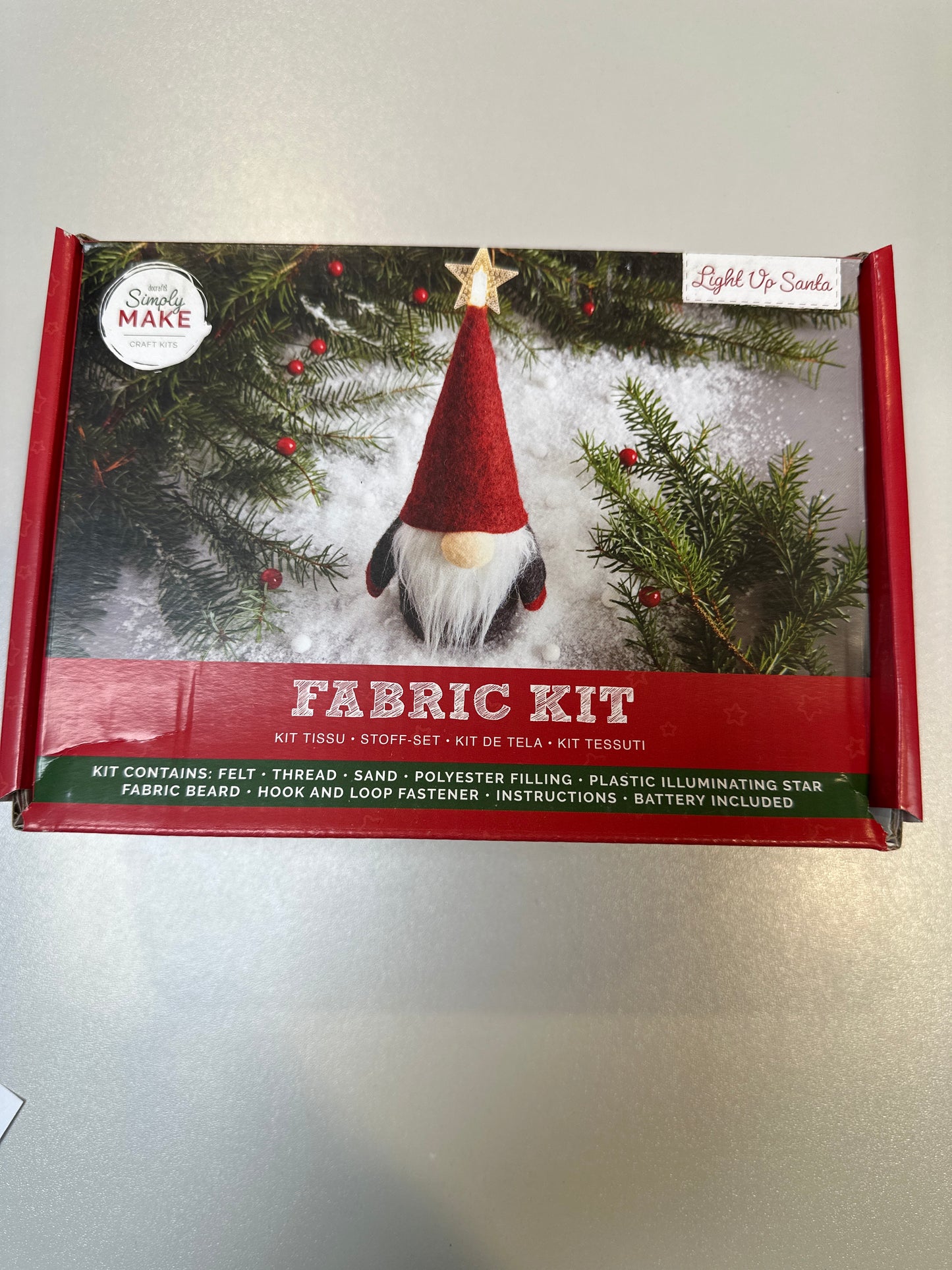 Light up Santa fabric kit