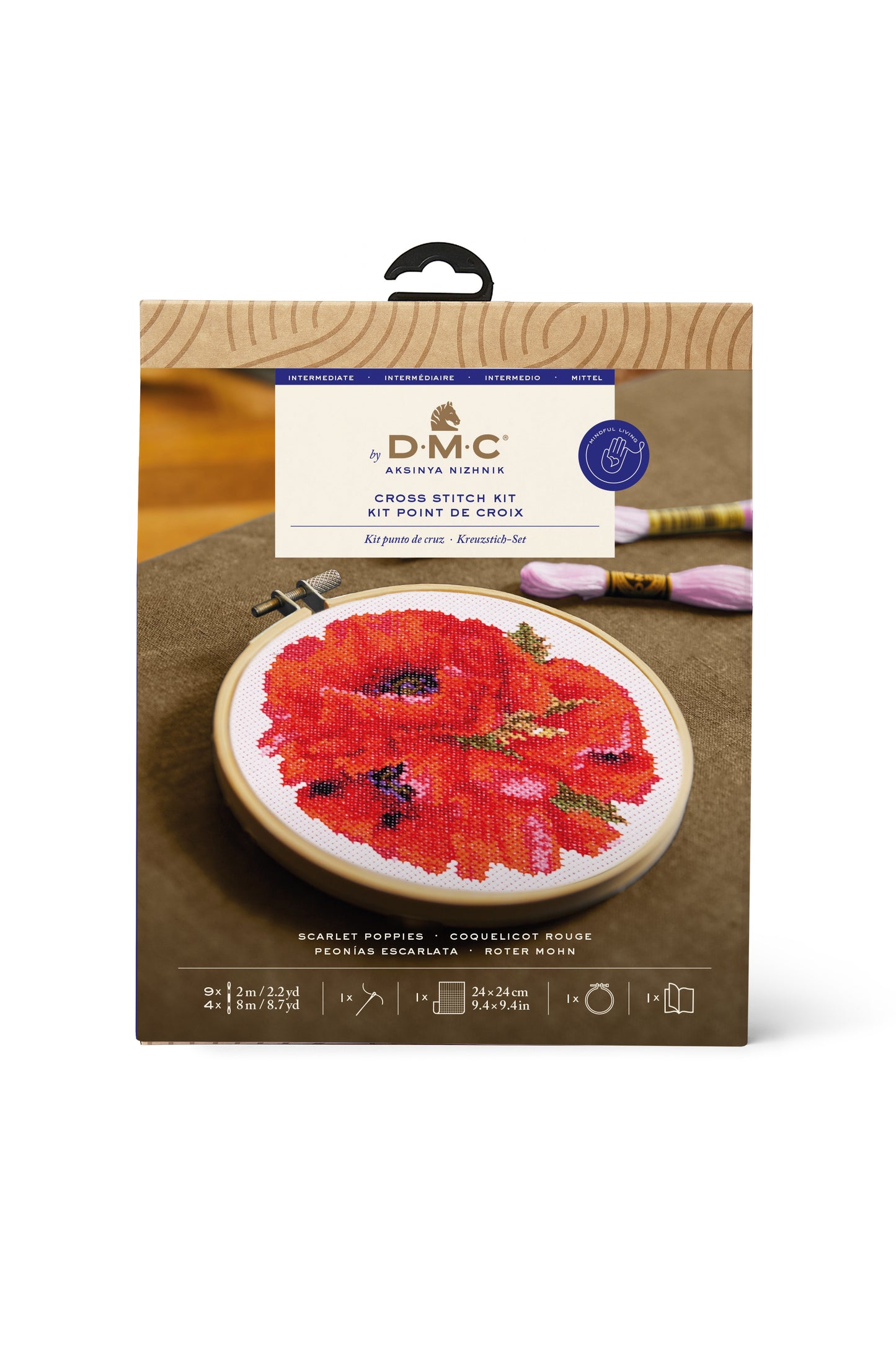 Scarlet poppies cross stitch - Product image