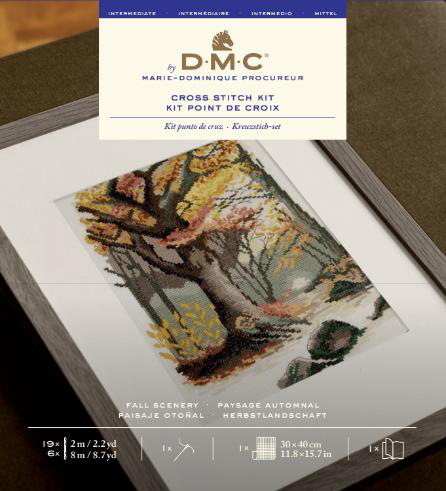 DMC Cross Stitch Kit.  Fall Scenery