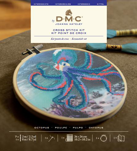 DMC Cross Stitch Kit.  Octopus