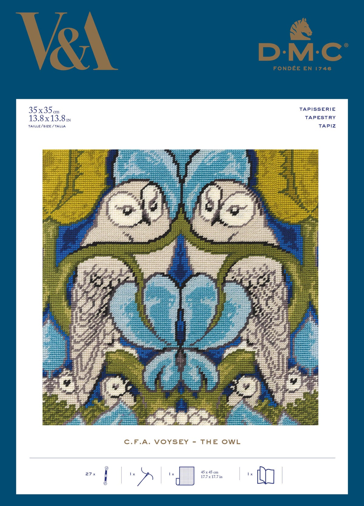 DMC V&A Tapestry Kit. Voysey - The Owl