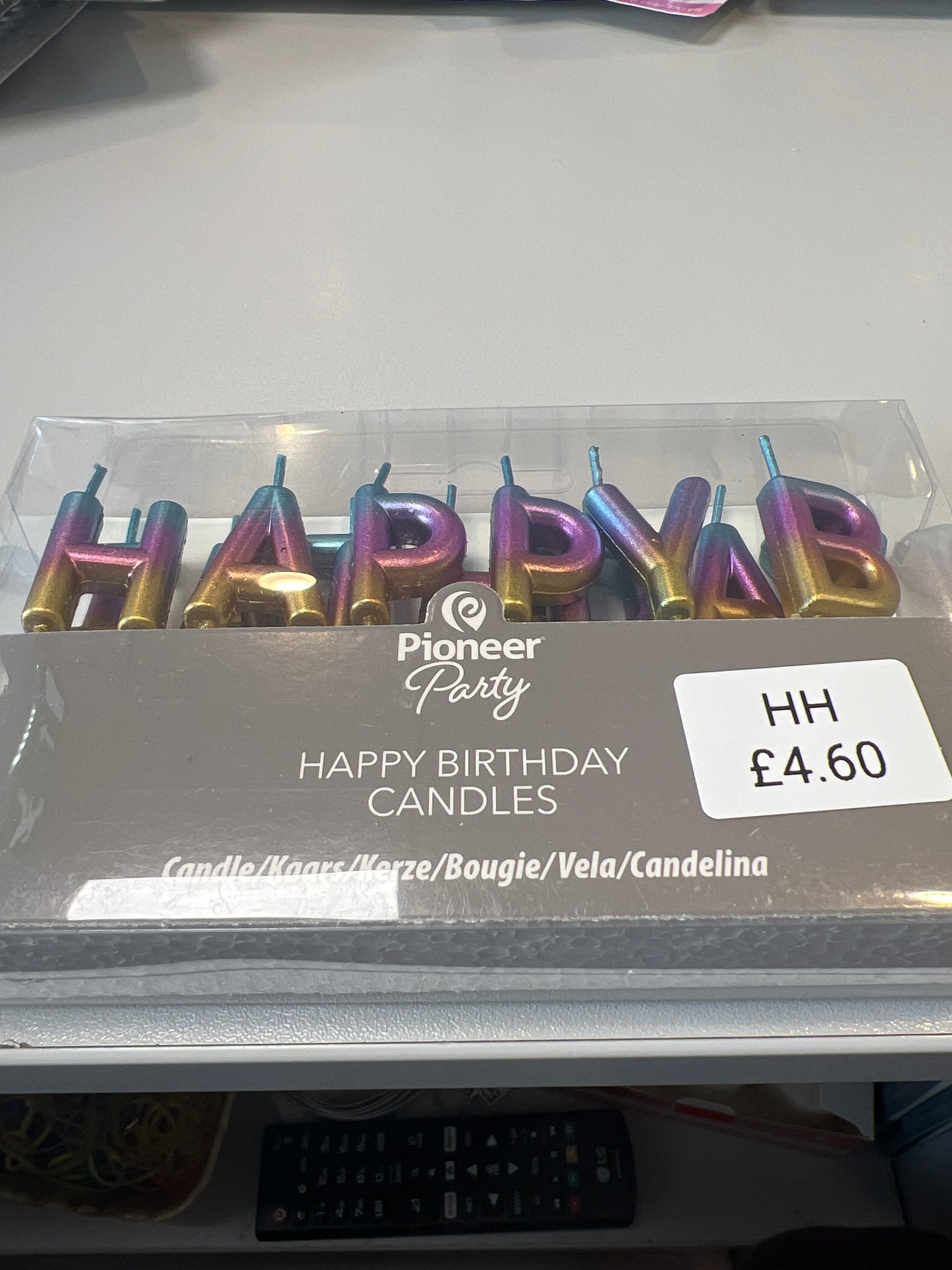 Happy birthday rainbow ombré candles