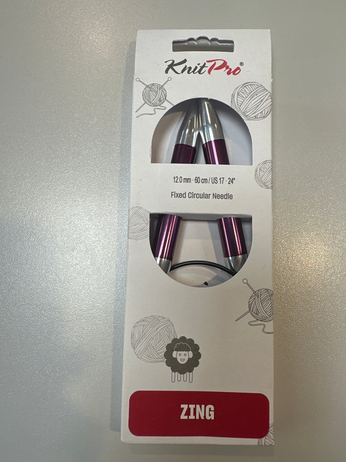 KnitPro Zing 12mm x 60cm Fixed Circular Needle