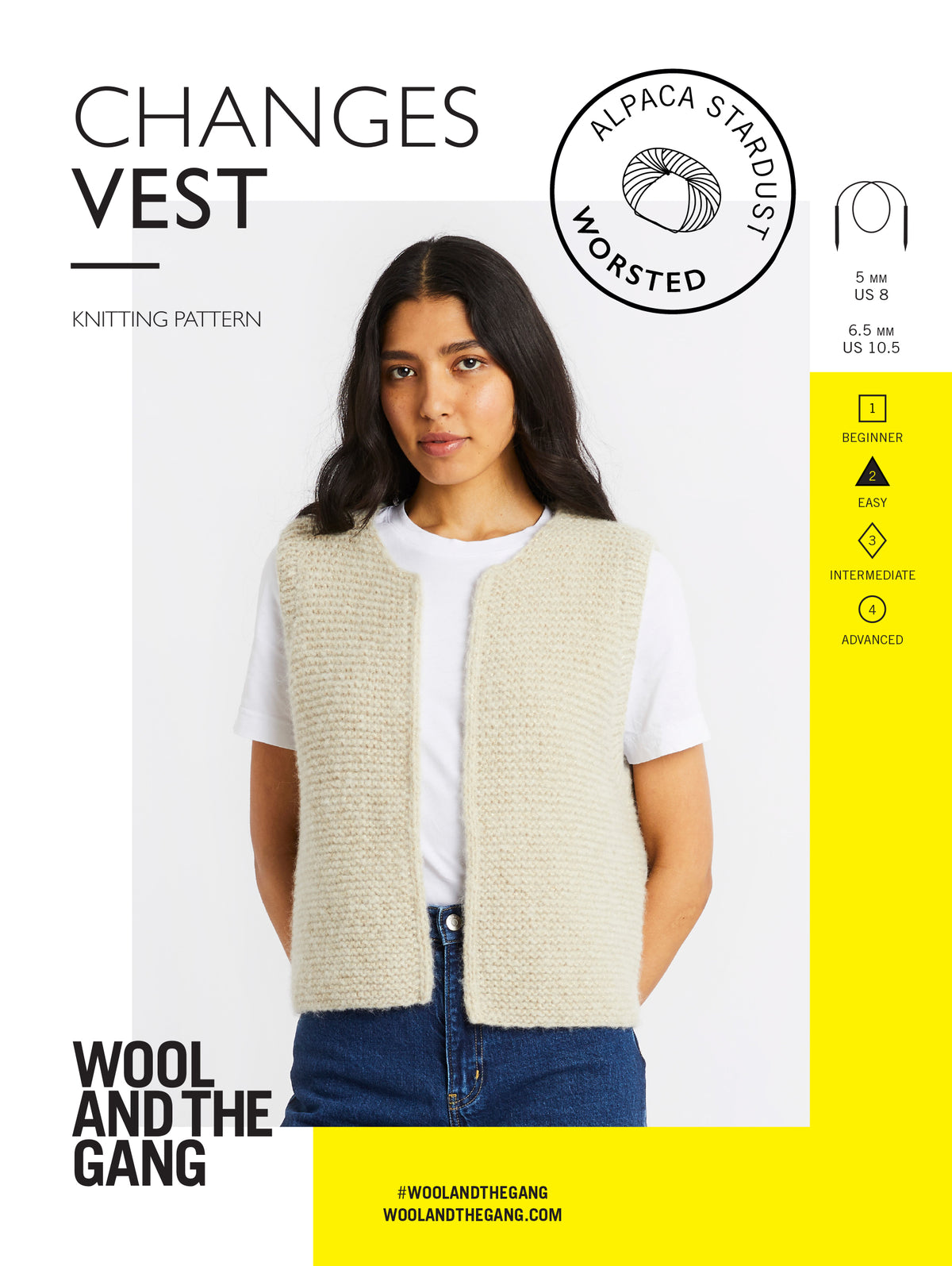 Wool and the Gang Changes Vest Knitting Pattern