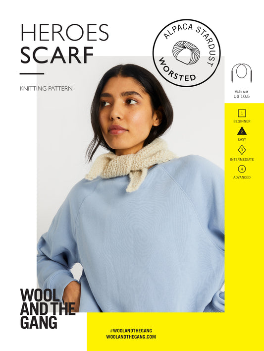 Wool and the Gang Heroes Scarf Knitting Pattern