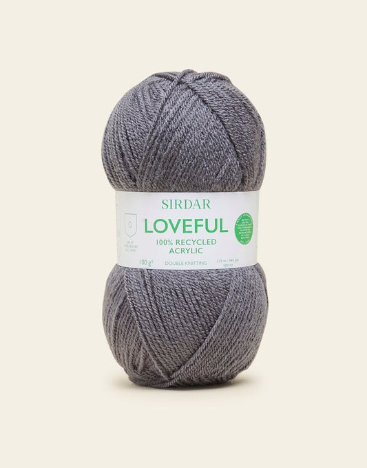 Sirdar Loveful 100% Recycled Acrylic DK - Charcoal