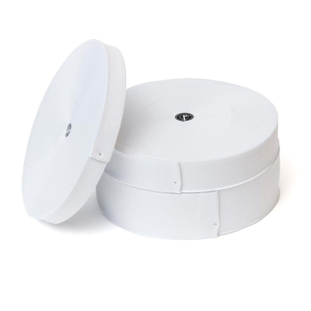 Jay-Trim White Woven Elastic 50mm - Per Metre