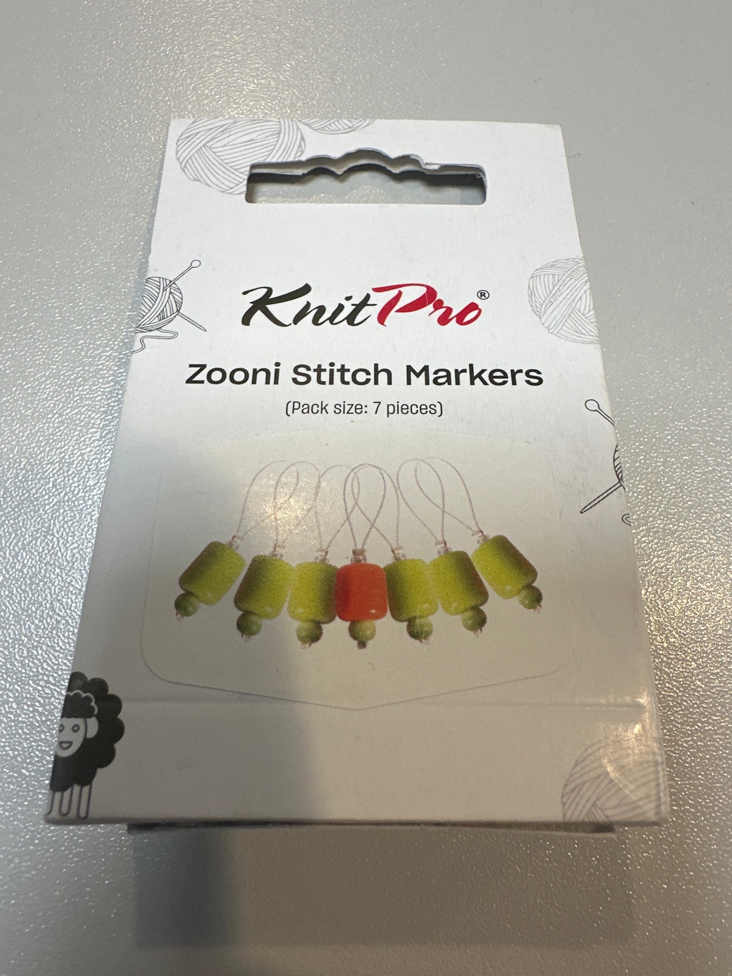 KnitPro Zooni stitch markers. Holly