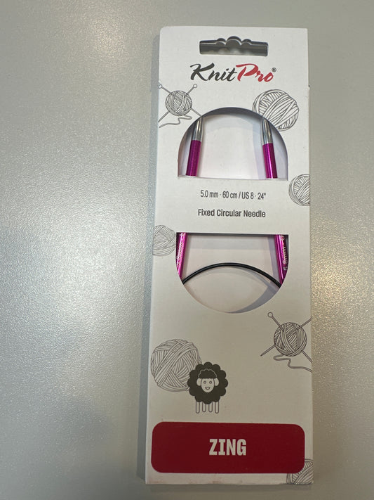 KnitPro Zing 5mm/60cm Fixed Circular Needle