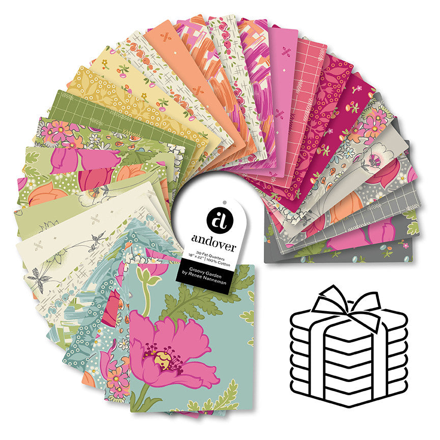 Andover Fabrics Groovy Garden - Fat Quarter Bundle (30 Cuts)