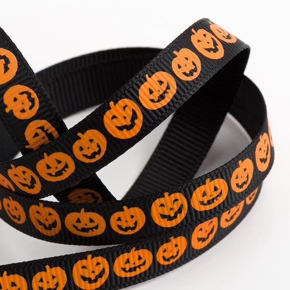 Jay-Trim Pumpkin Halloween Grosgrain Ribbon 9mm x 5m