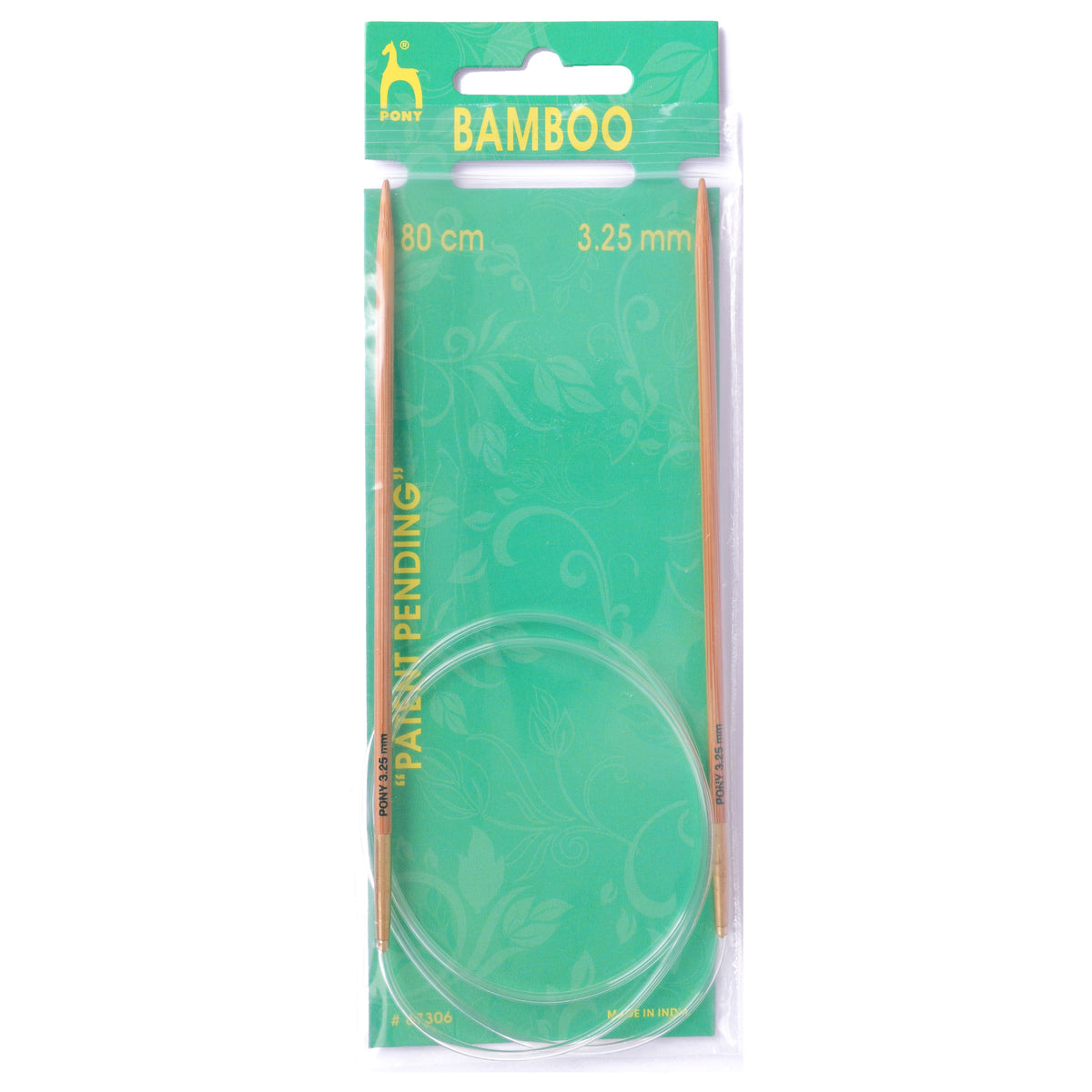 KnitPro Bamboo Fixed Circular Knitting Needles 80cm 3.25mm