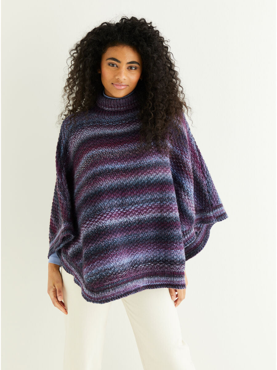 Sirdar Textured Poncho-Jewelspun aran