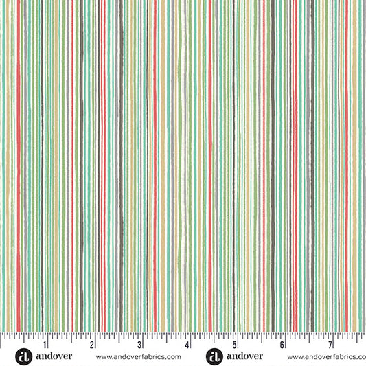 Makower UK Pooch - Fine Stripe Multi