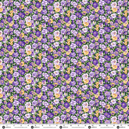 Makower UK Countryside Classics - Pansy Green