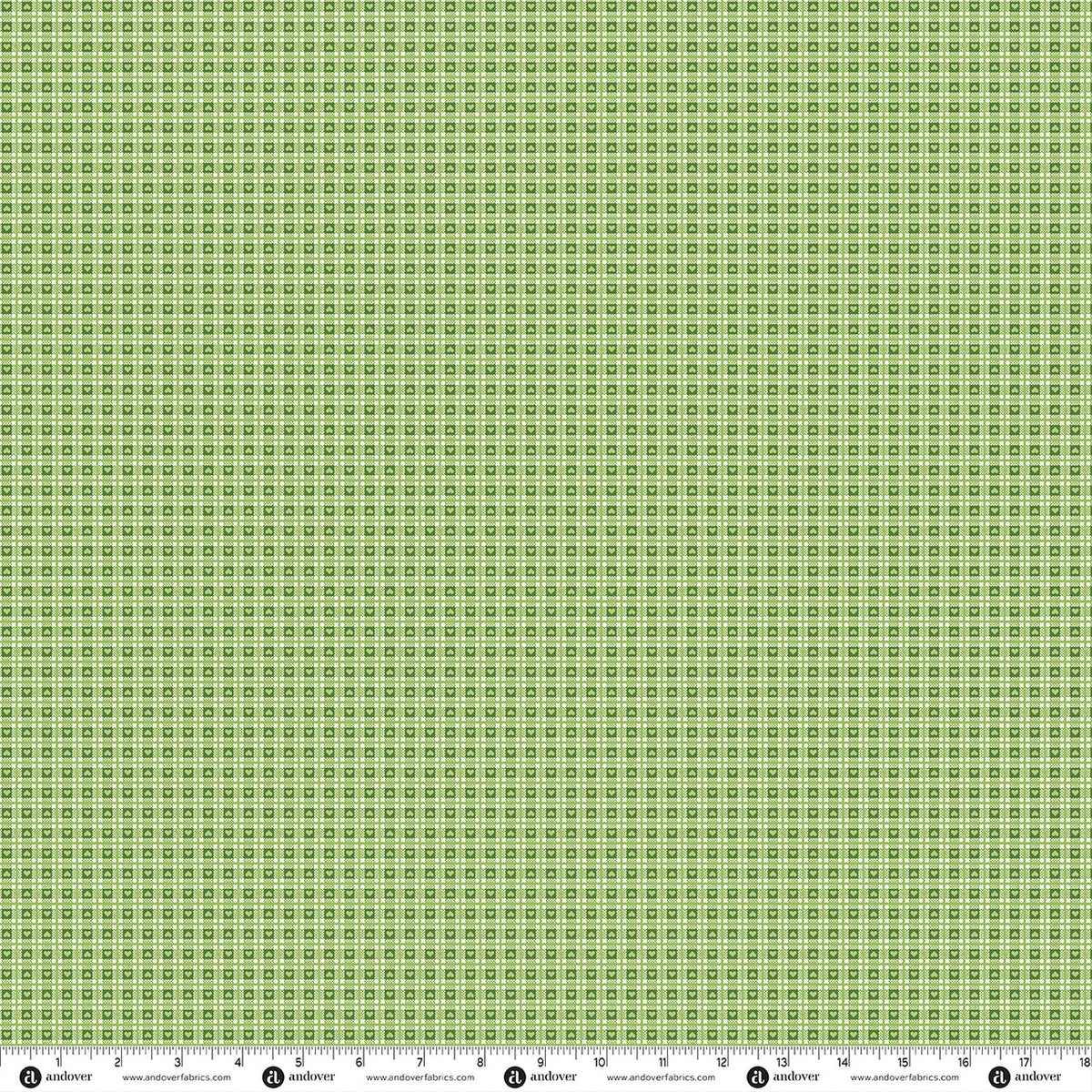 Makower UK Countryside Classics - Gingham Green
