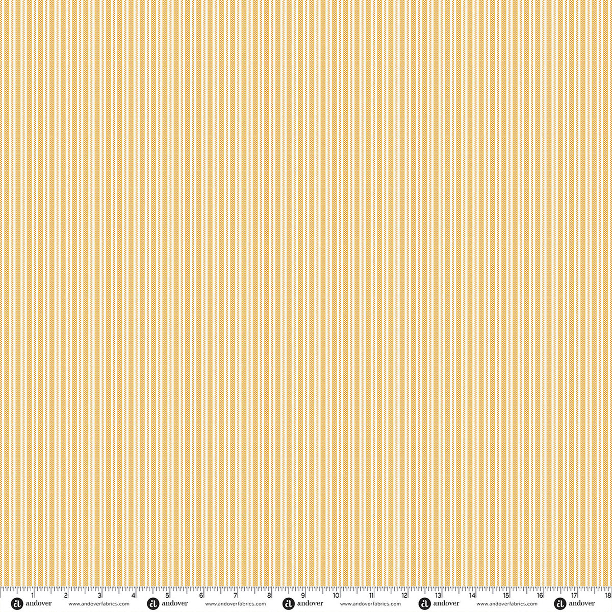Makower UK Countryside Classics - Stripe Yellow