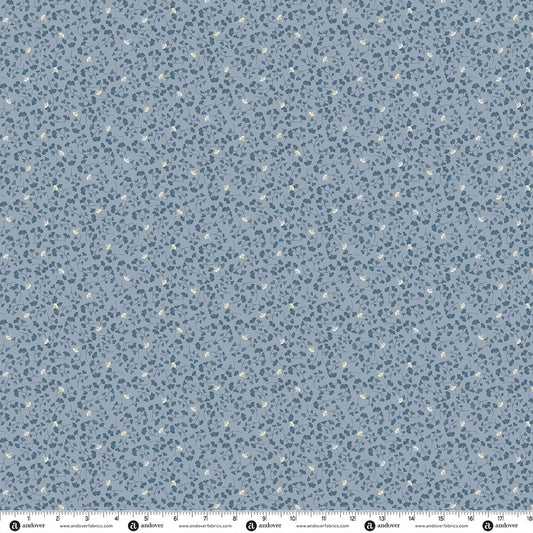 Makower UK Indigo - Gingko Mid Blue