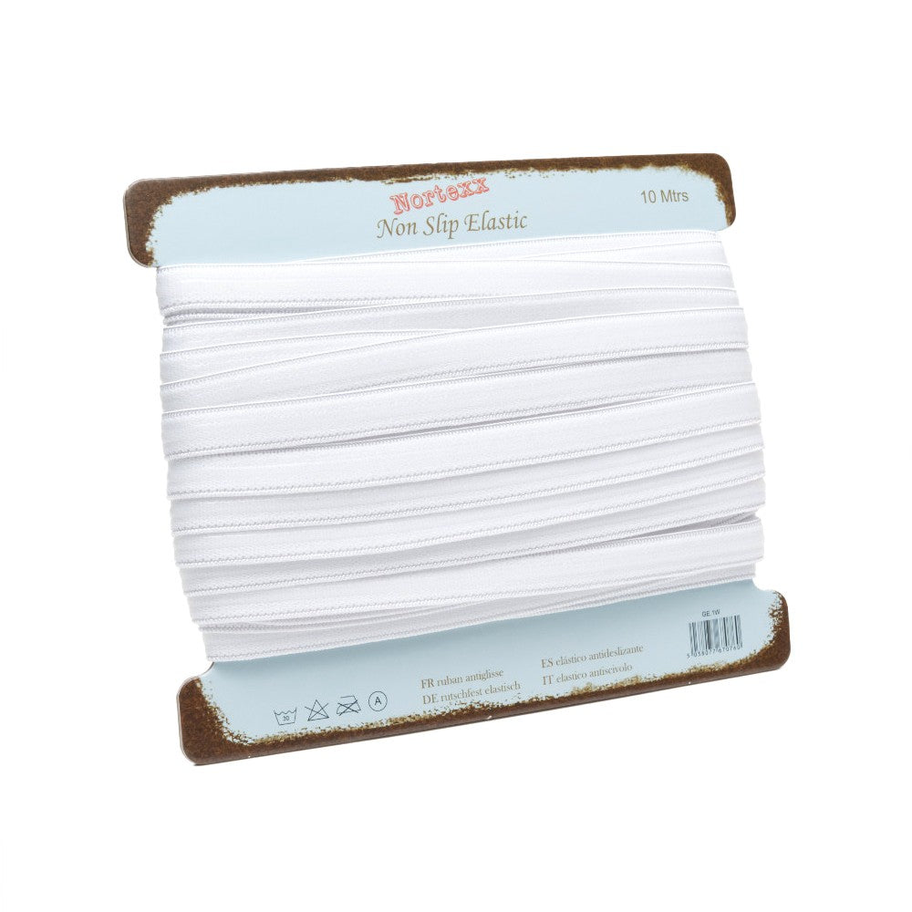 Nortexx Non-Slip Garment Elastic 10mm Ivory - Per Metre
