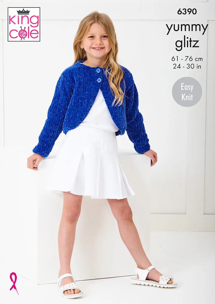 King Cole Pattern 6390 - Boleros in Yummy Glitz