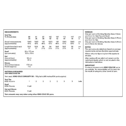 King Cole Pattern 6505