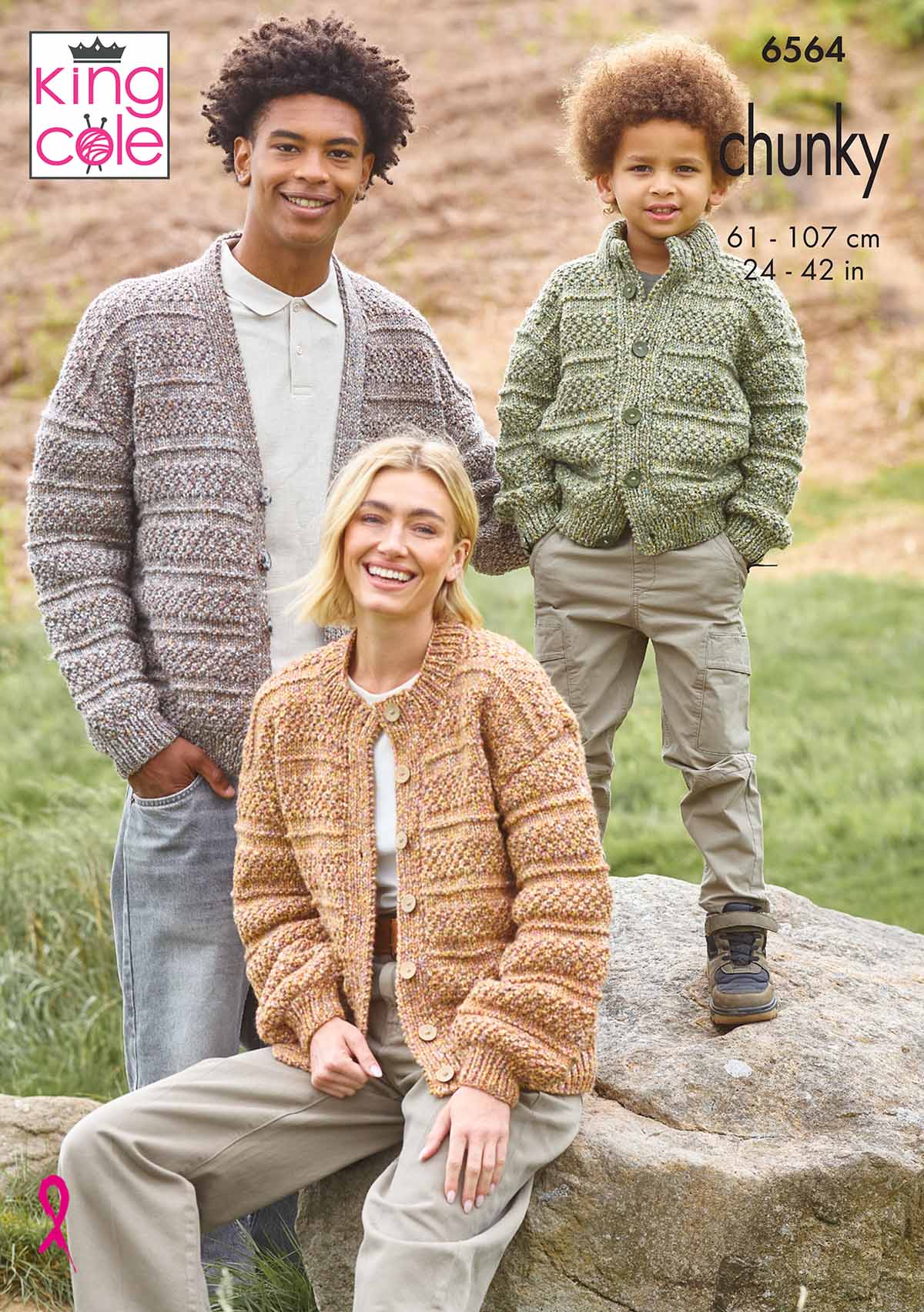King Cole Pattern 6564 - Cardigans in Dalesway Moors Chunky