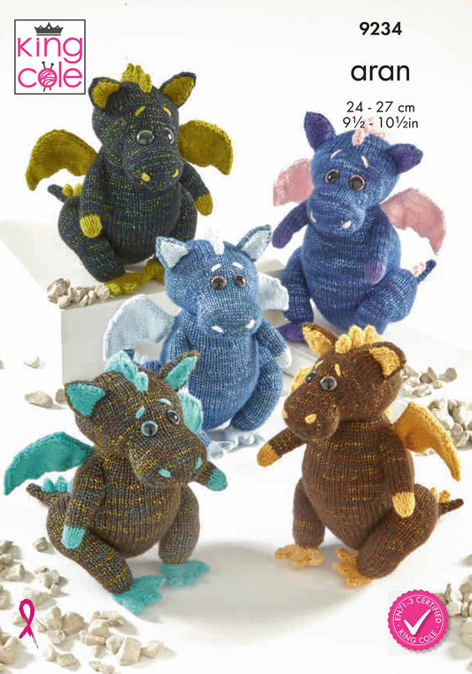 King Cole Pattern 9234 - Dragons in Firefly Aran