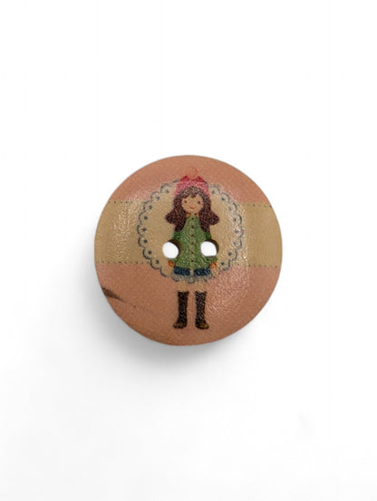 Craft button for sewing - label view