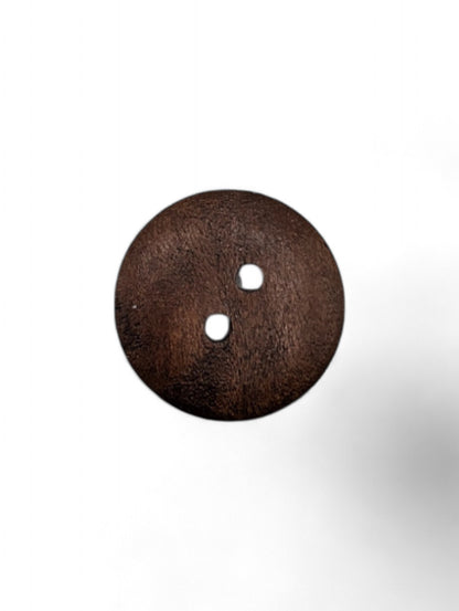 Craft button for sewing in brown - scale reference