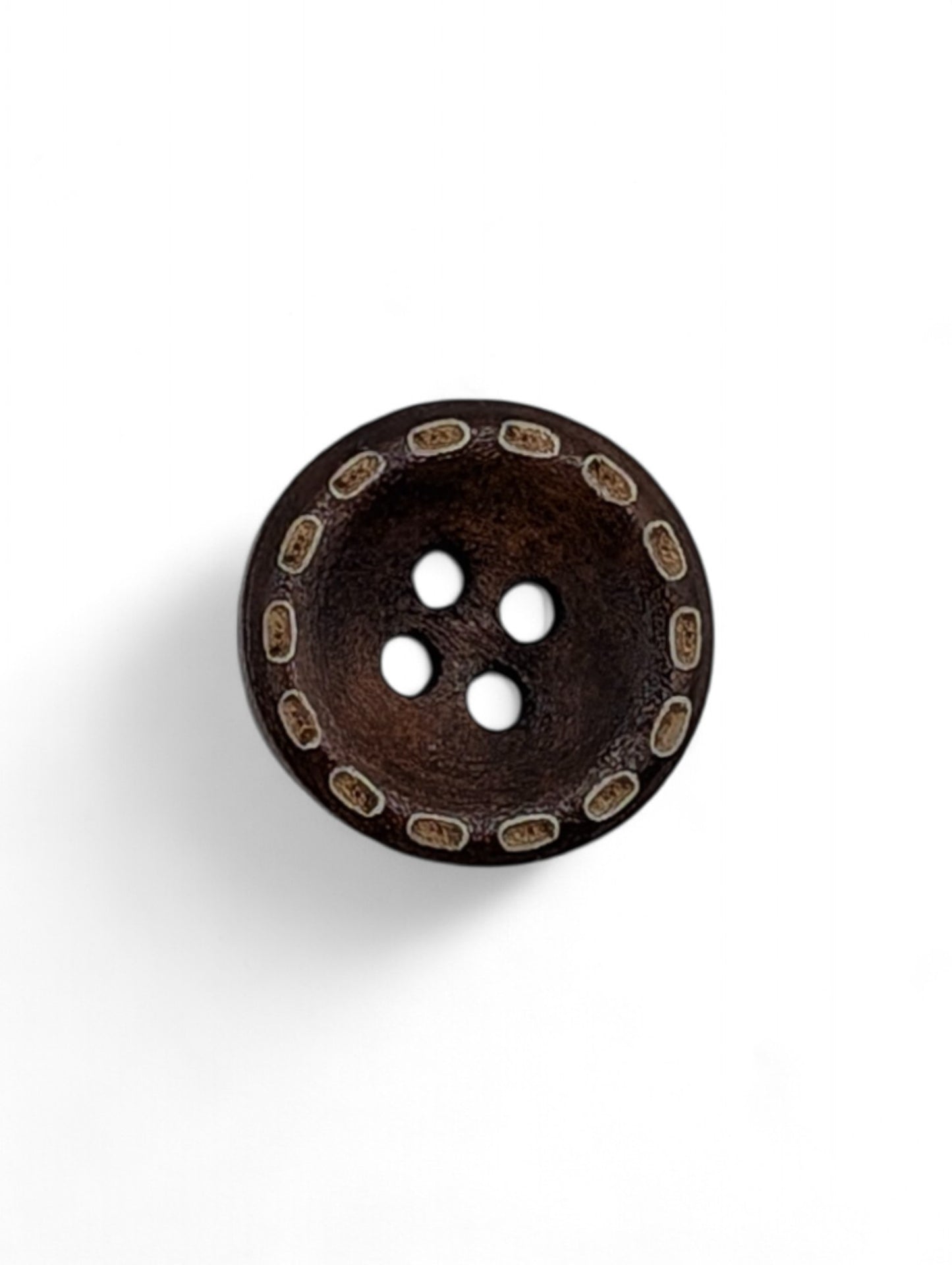 Craft button for sewing in brown
