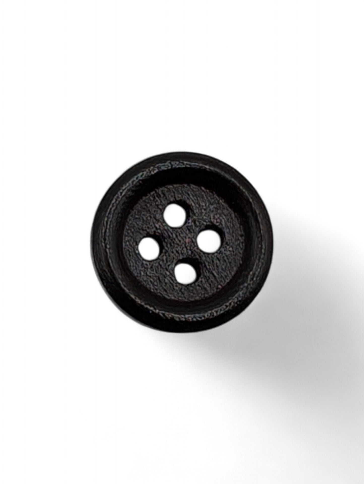 Craft button for sewing in brown - label view