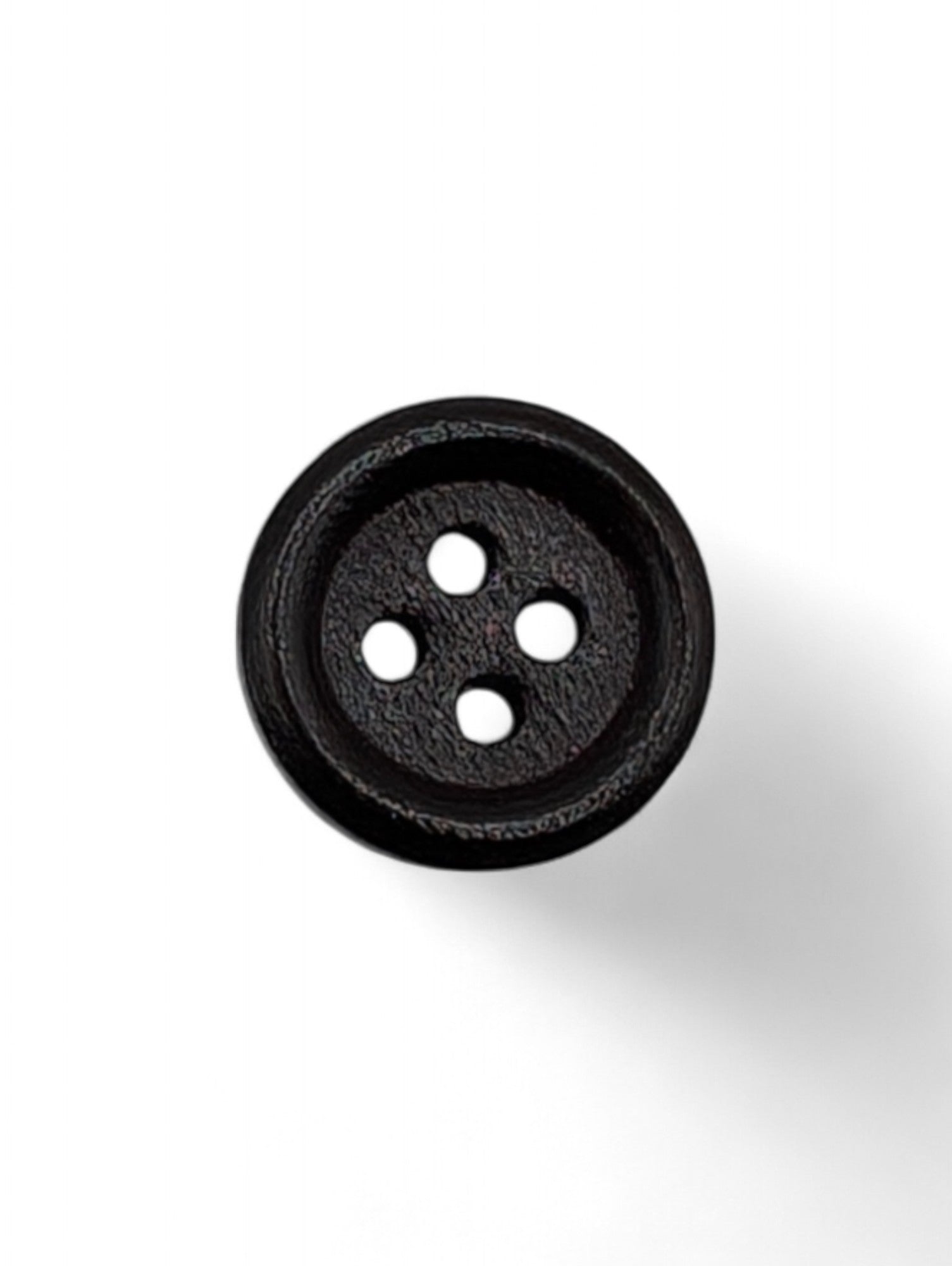 Craft button for sewing in brown - label view