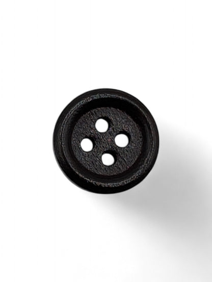 Craft button for sewing in brown - label view