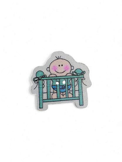 Craft button for sewing - label view