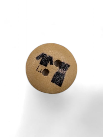 Craft button for sewing - label view