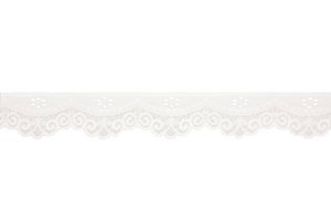 Occasions Trim Lace Stretch 5m x 35mm White