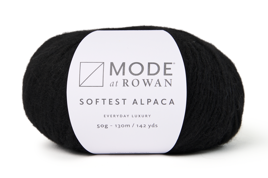 Rowan yarn in black, alpaca blend