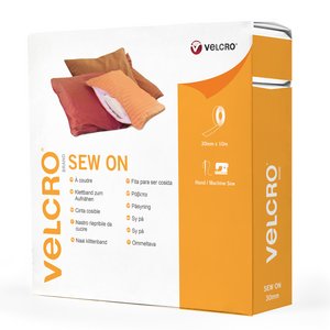 Velcro Hook & Loop Tape Sew-On 30mm Black (per metre)