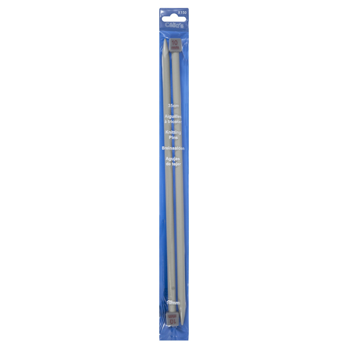 Celias Haberdashery Knitting Pins Single-Ended 35cm x 10mm