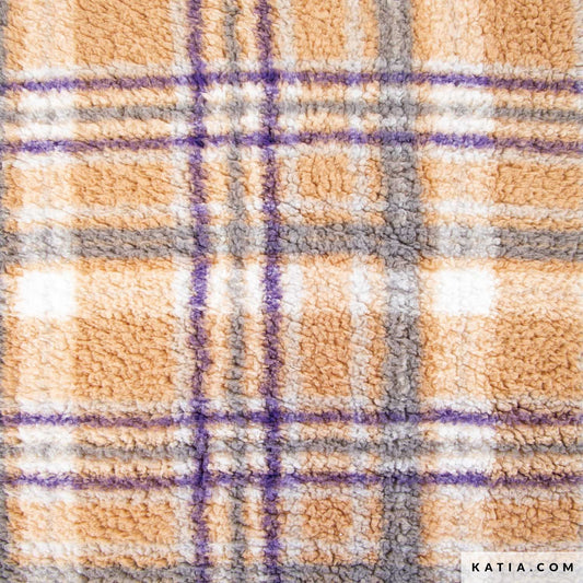 Katia Sherpa Print - Autumn Plaid (Half Metre)