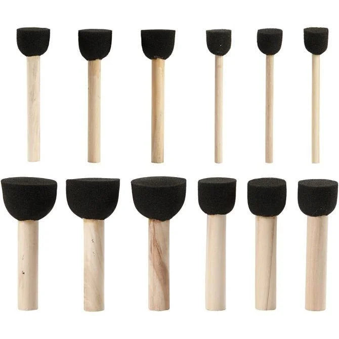 Foam stencil brushes