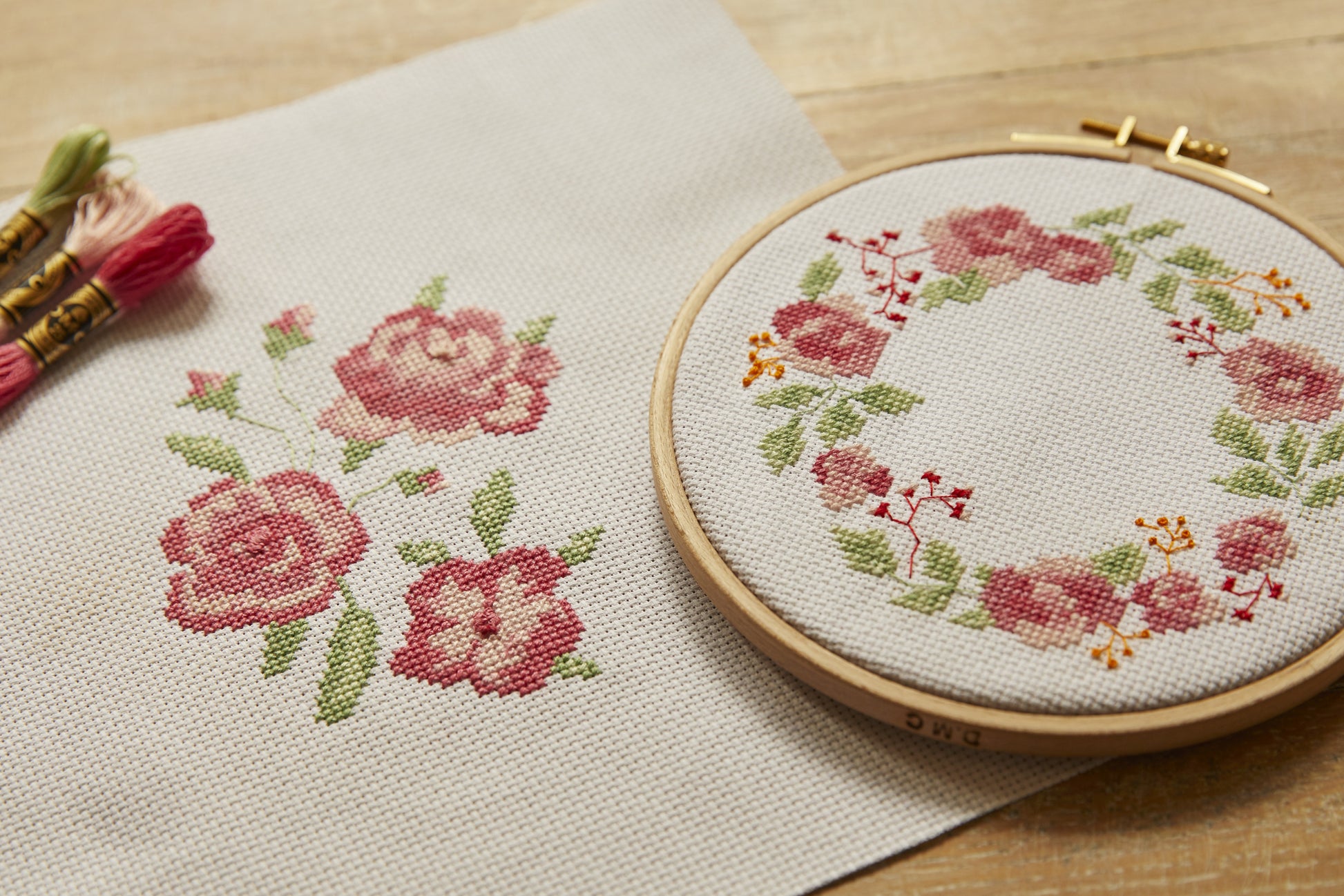 DMC The Tranquil Rose Cross Stitch Duo Kit