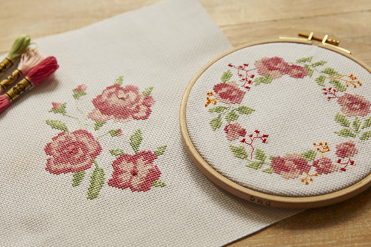 DMC The Tranquil Rose Cross Stitch Duo Kit