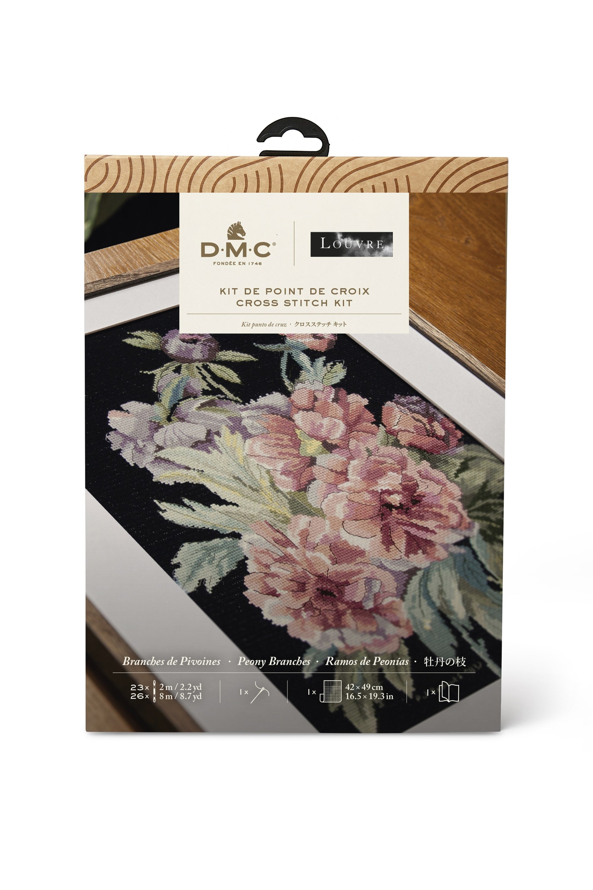 DMC Le Louvre Stitch Kit Peonies