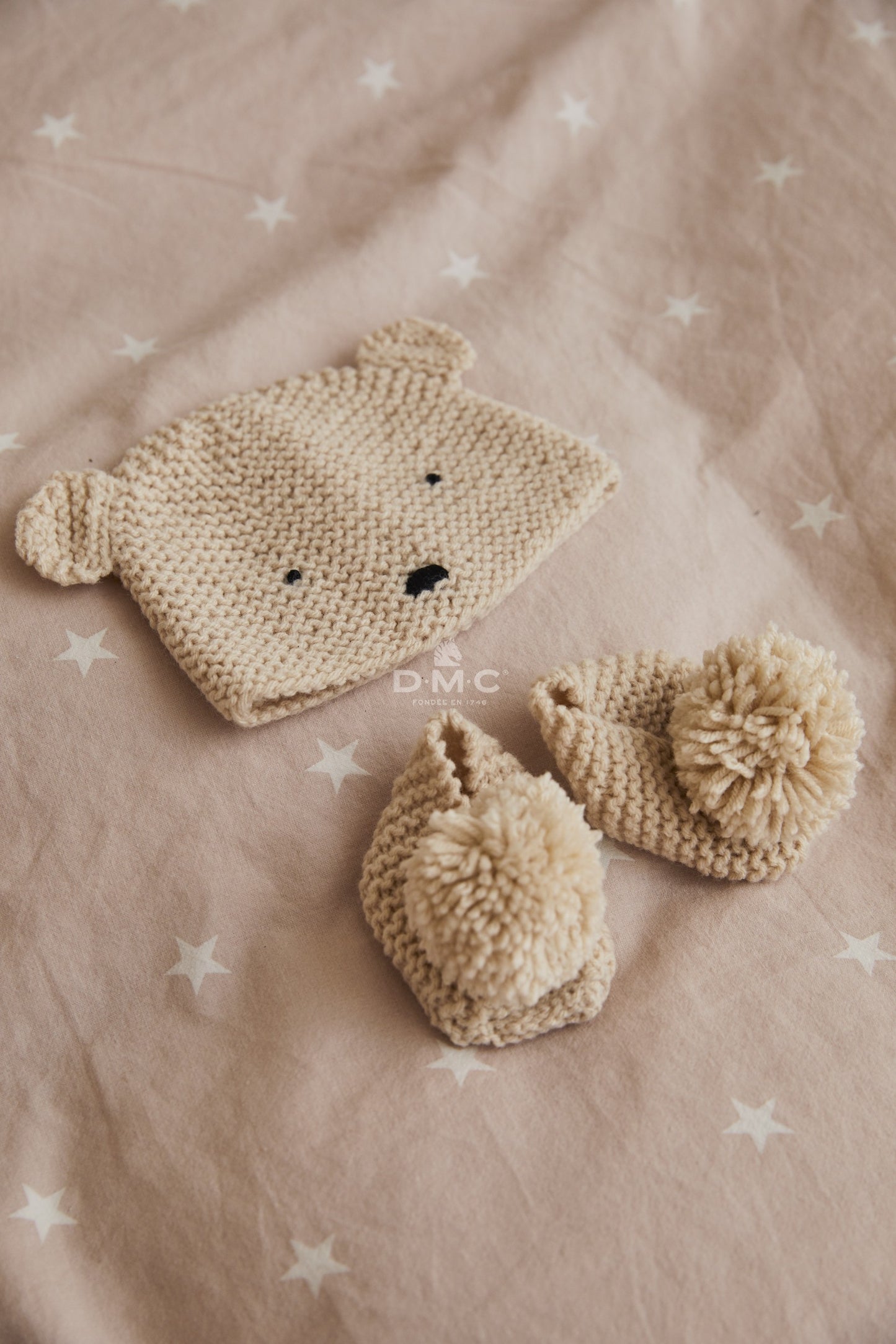 DMC Teddy Hat & Booties Knitting Kit