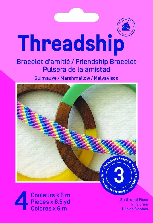 DMC Threadship Beginner Friendship Bracelet Kit - Marshmallow