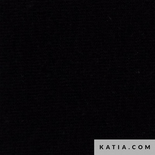 Katia Jersey Solid Colors - Black (Half Metre)