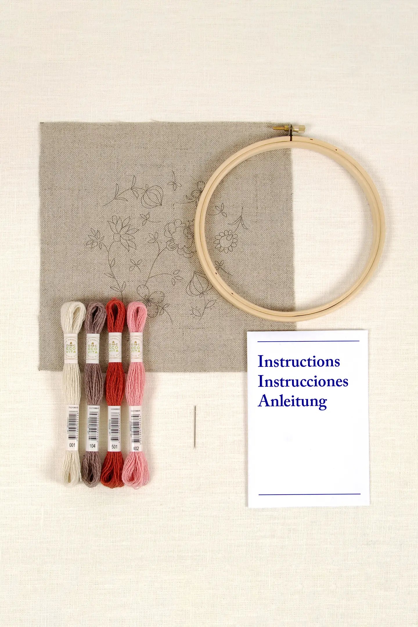 Indiennes Flowers Embroidery Kit