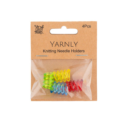 Knitting Needle Holders in use