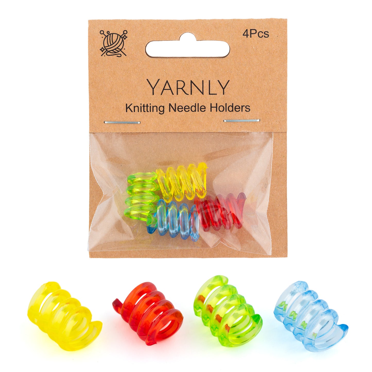Yarnly Knitting Needle Holders. 4 pcs